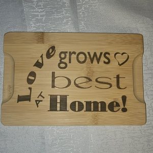 Cutting Board — Love Grows Best at Home